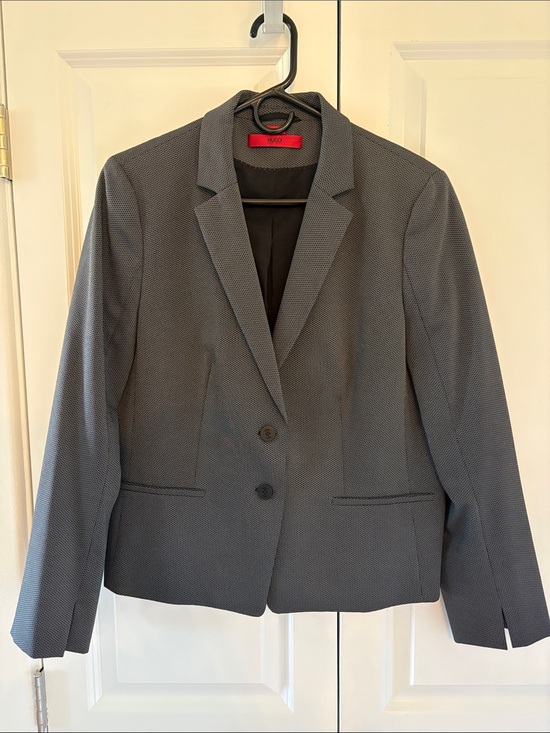 HUGO Jackets & Blazers - HUGO Women's Gray Textured Two-Button Blazer